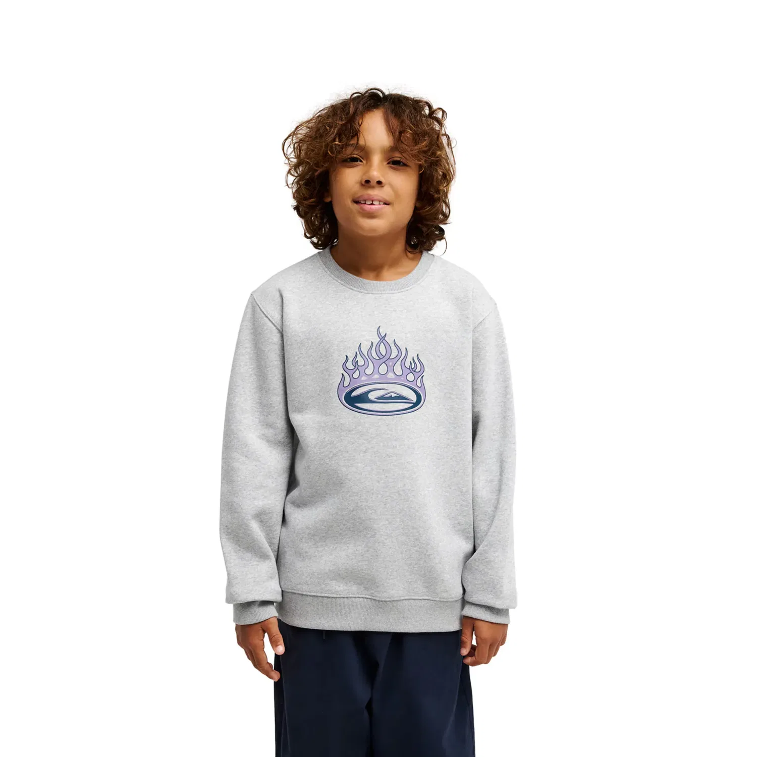 Детское худи с принтом Quiksilver, Gris