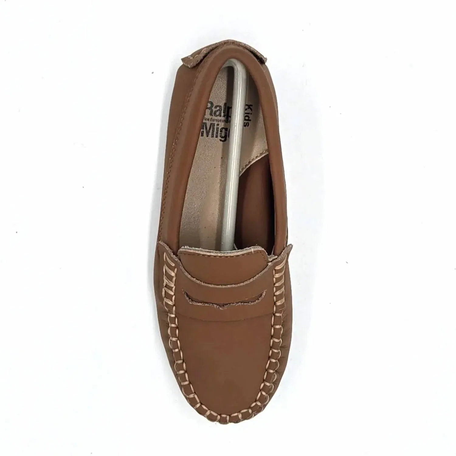 Детские мокасины-лоферы Cosima Penny Loafer из кожи Ralph Miguel, Tan Gum Leather — фото 2