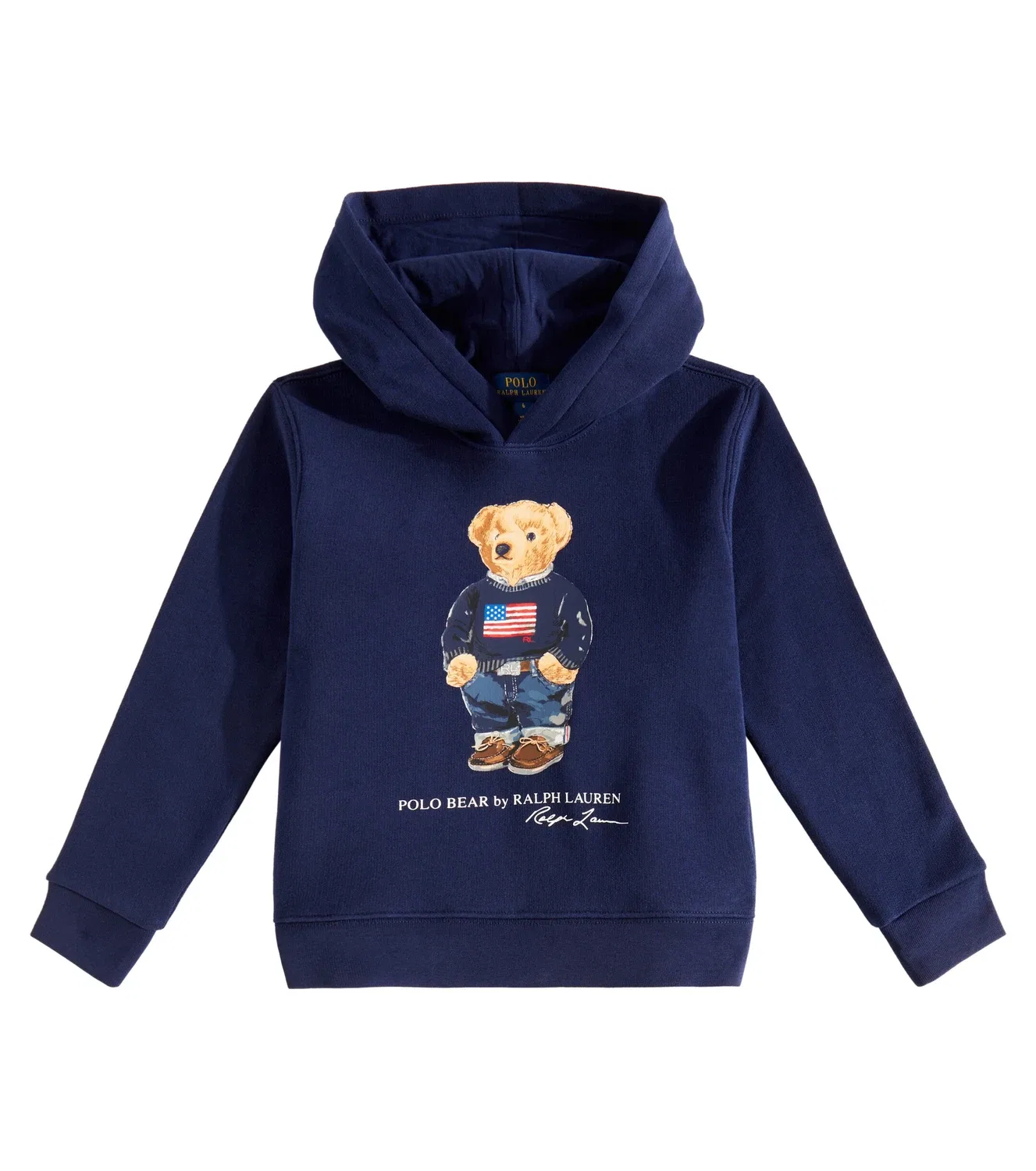 Худи с капюшоном с изображением медведя Polo Ralph Lauren Kids, синий