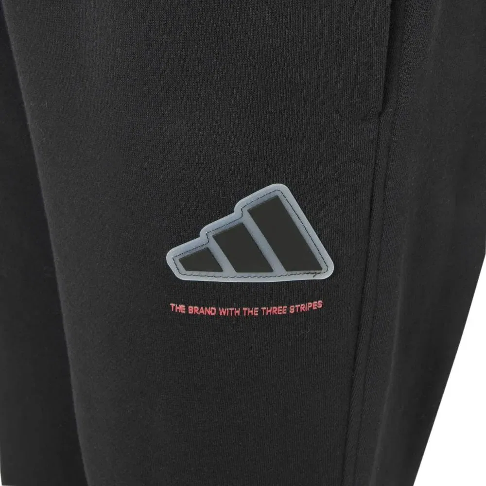 Брюки флисовые Slogan Adidas, черный — фото 3