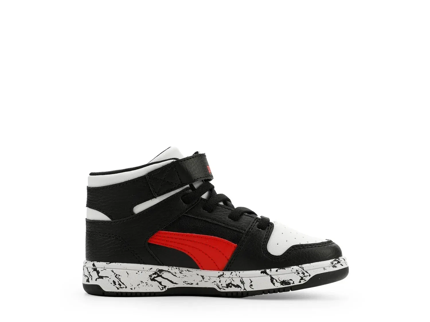 Кроссовки высокие Rebound Layup, PUMA, белый/черный/красный — фото 2