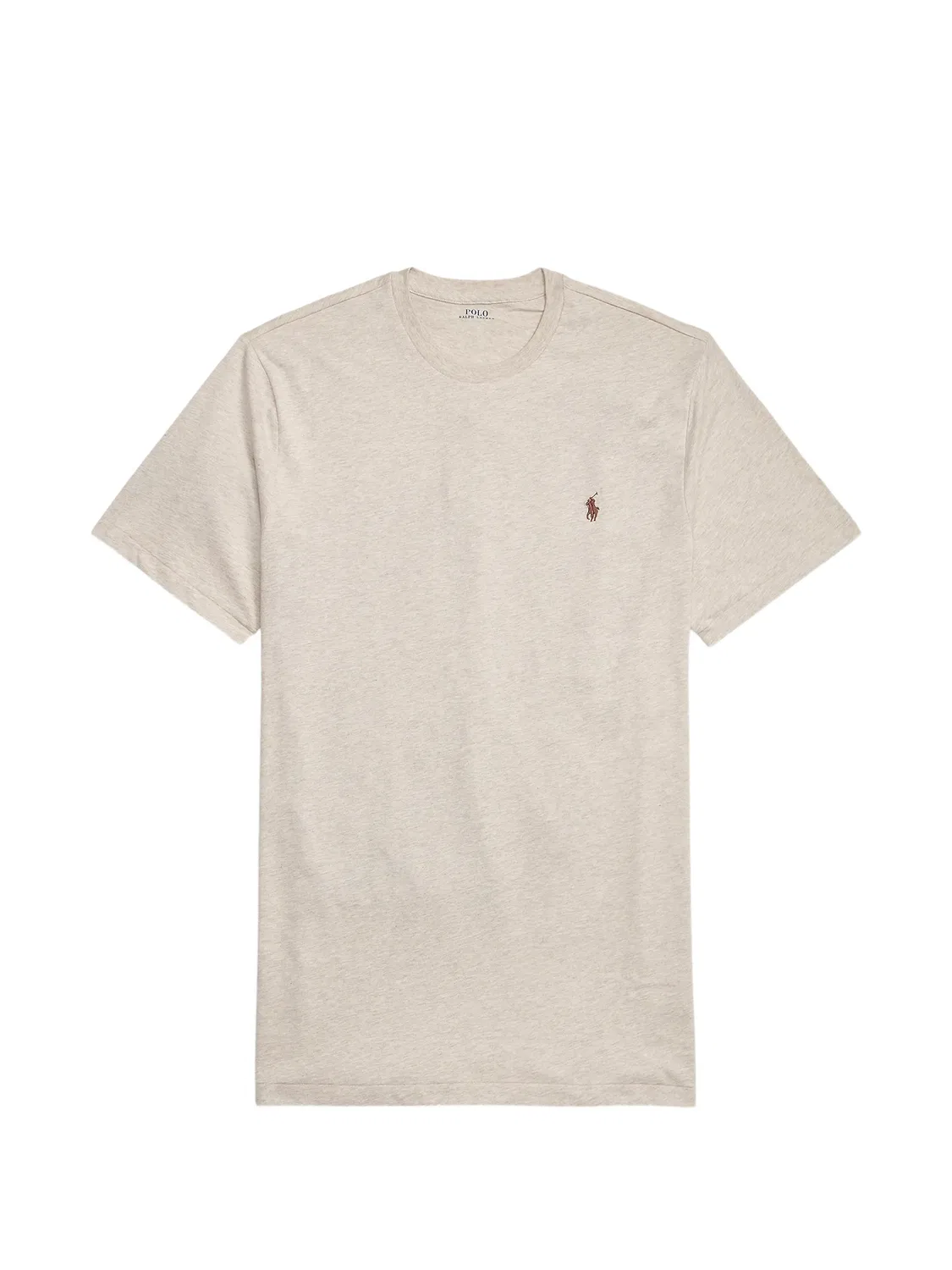 Хлопковая футболка с вышивкой Polo Ralph Lauren, нейтральные