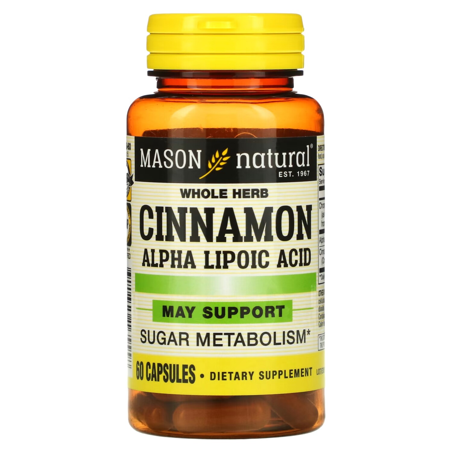 

Mason Natural корица с альфа-липоевой кислотой, 60 капсул