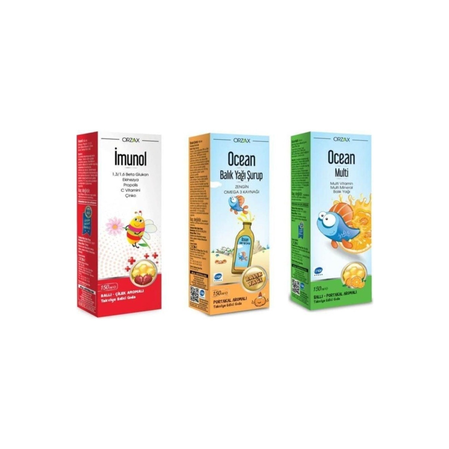 

Рыбий жир Ocean Orange + Сироп Multi + Сироп Imunol