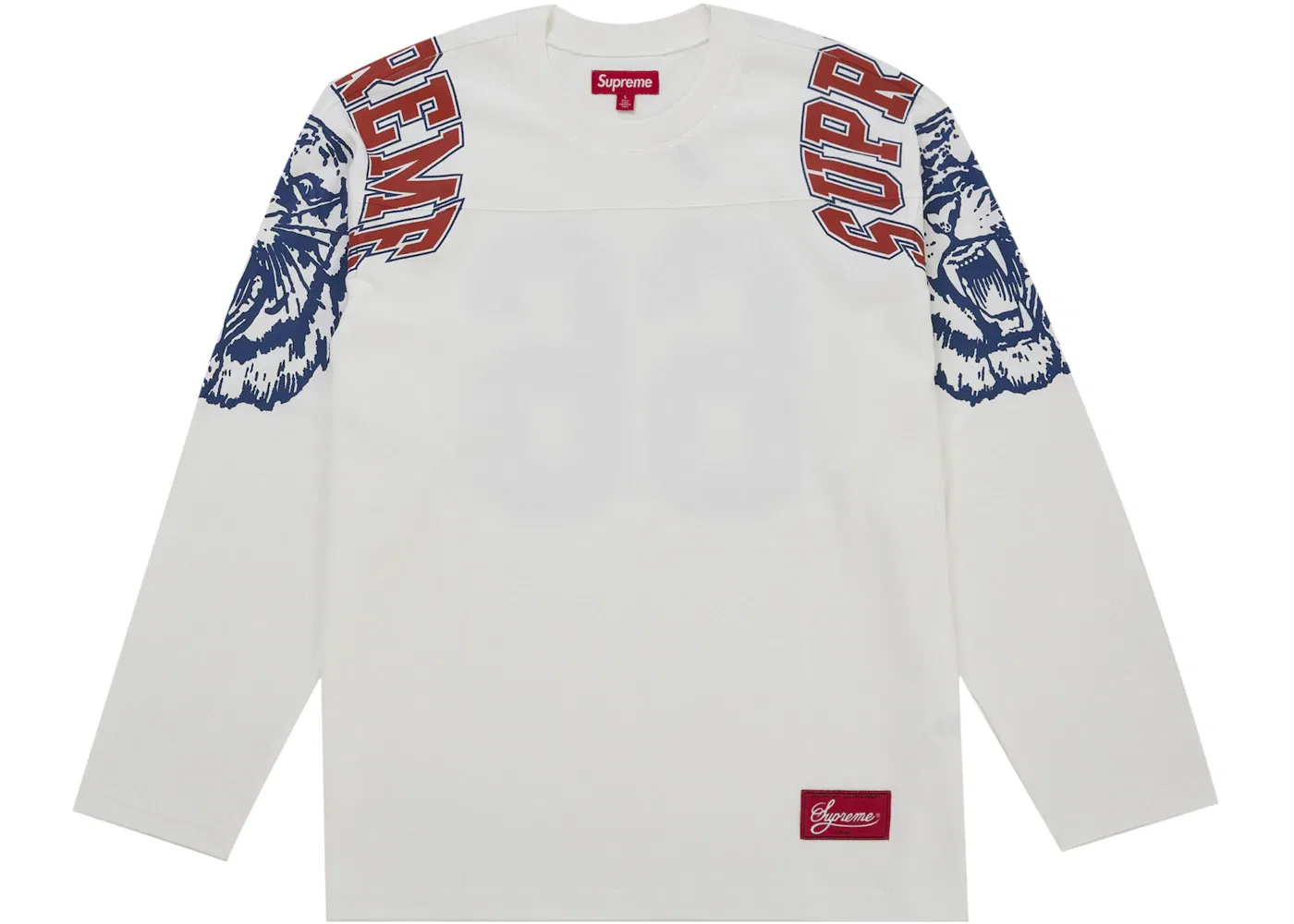 Мужская футболка с длинным рукавом с принтом Supreme Top, White