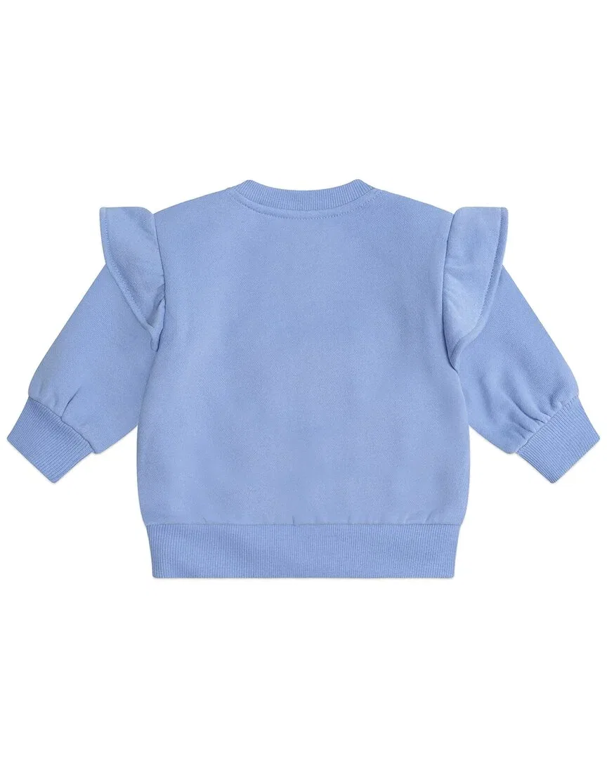 Детский свитшот с ворсом и оборками на плечах Huxette Sparkle Frill Huxbaby, синий — фото 2