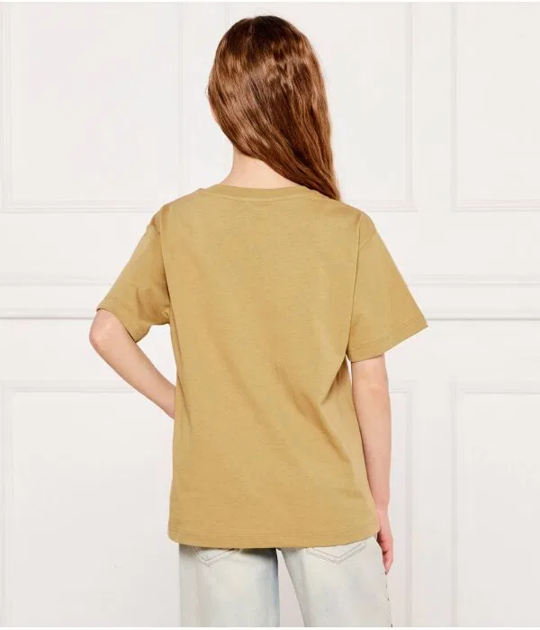 Детская футболка оверсайз с принтом T-Shirt Pinko Up, Sabbia — фото 3