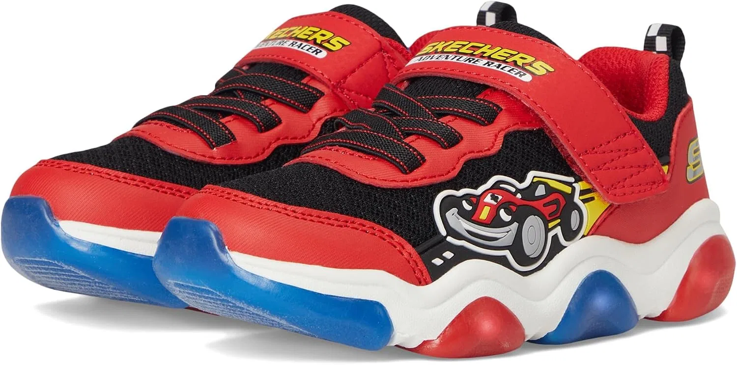 Детские кроссовки для мальчиков Mighty Glow 2.0 Dino-Bolt Skechers, Red/Black