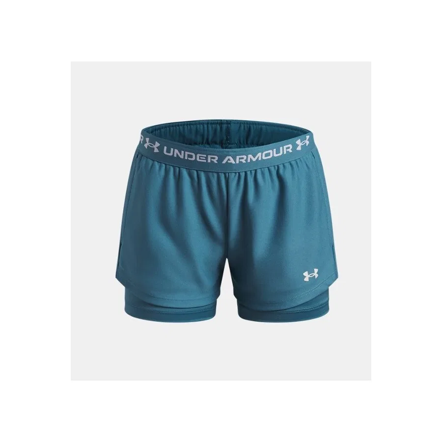 Шорты спортивные с внутренним слоем HeatGear модель UA Tech Play Up 2-in-1 Under Armour, Фиолетовый