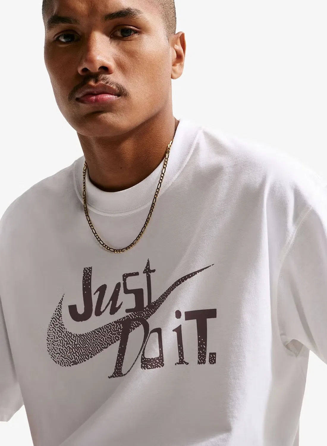 Футболка свободного кроя с принтом Just Do It Nike, белый — фото 3