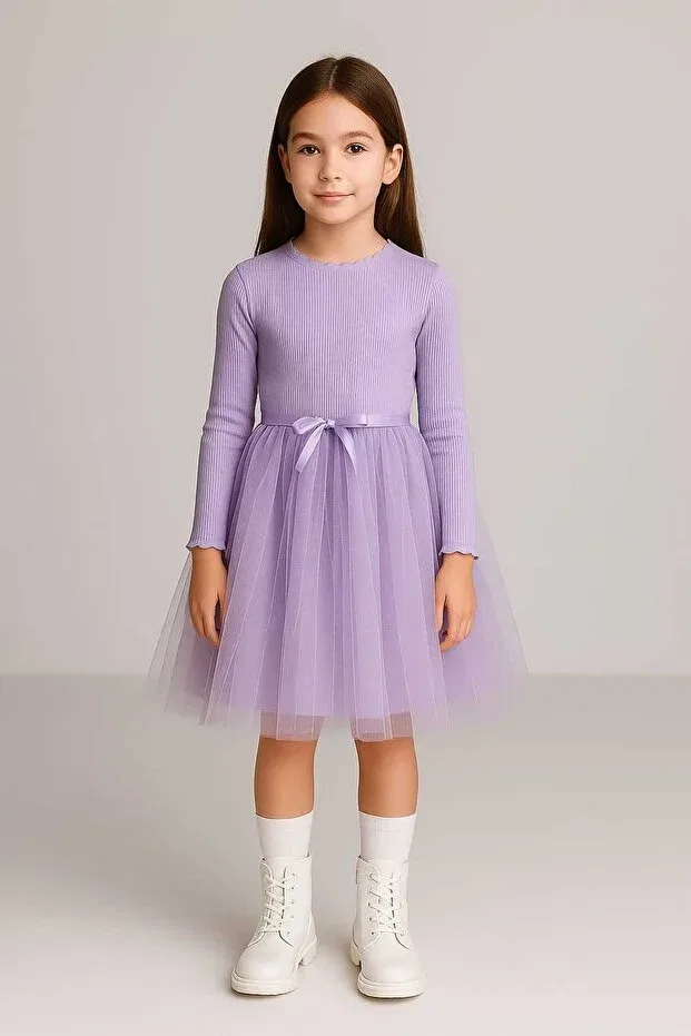 Детское платье для девочек с принтом Neocotton, Uzun-Lila