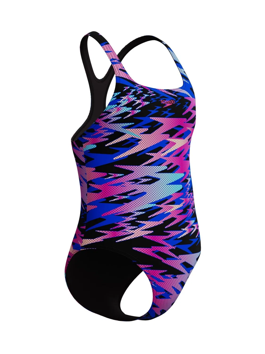Купальник слитный Hyperboom Print Medalist Speedo, черный — фото 2