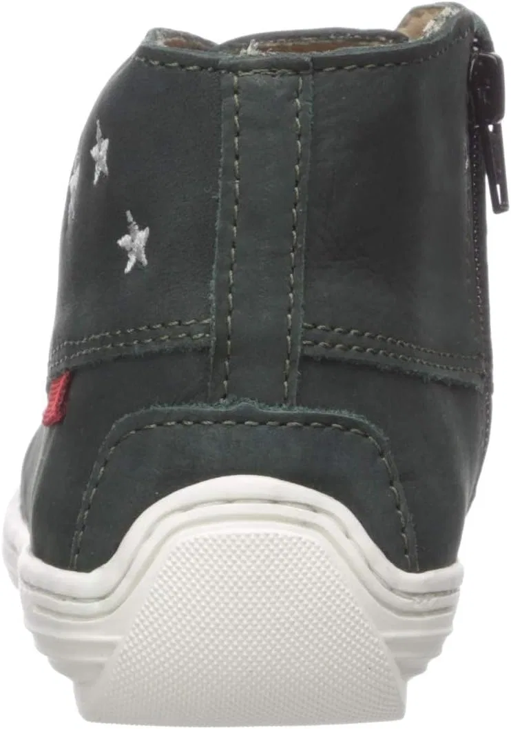 Детские ботинки для девочек с вышивкой-звездой Marc Joseph New York, Emerald Green Nubuck — фото 3