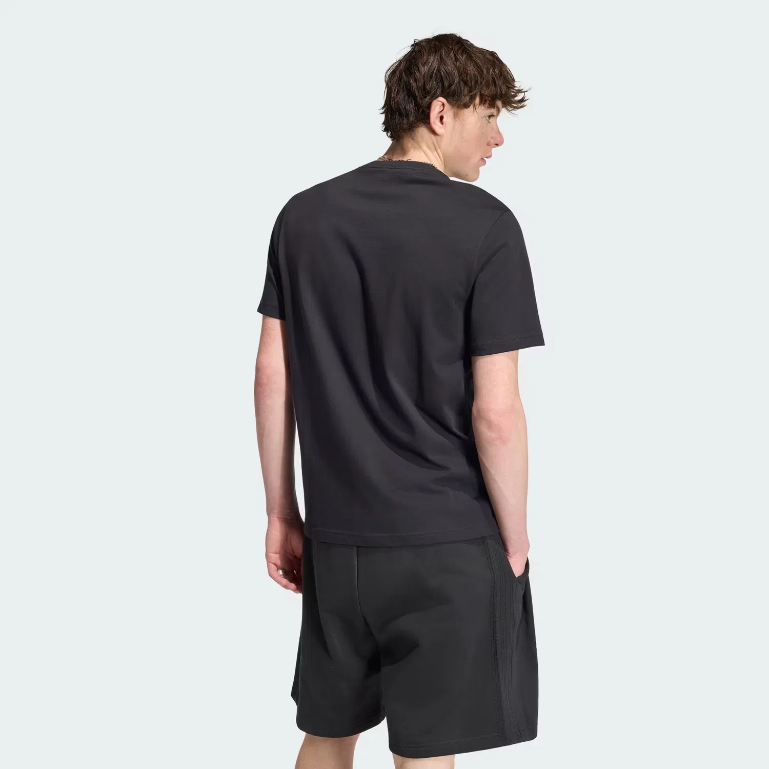 Мужская футболка с круглым вырезом Trefoil Essentials Adidas Originals, черный — фото 2