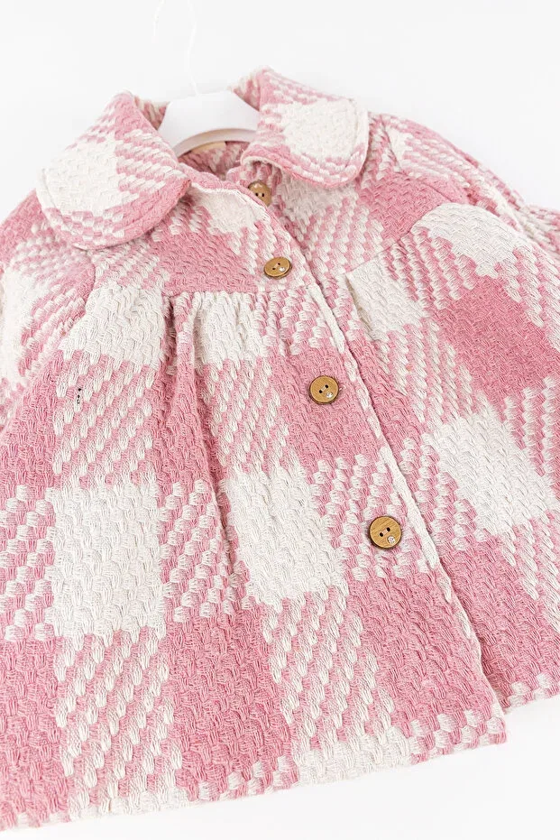 Детское пальто для девочек с принтом Babymod, Pink — фото 3