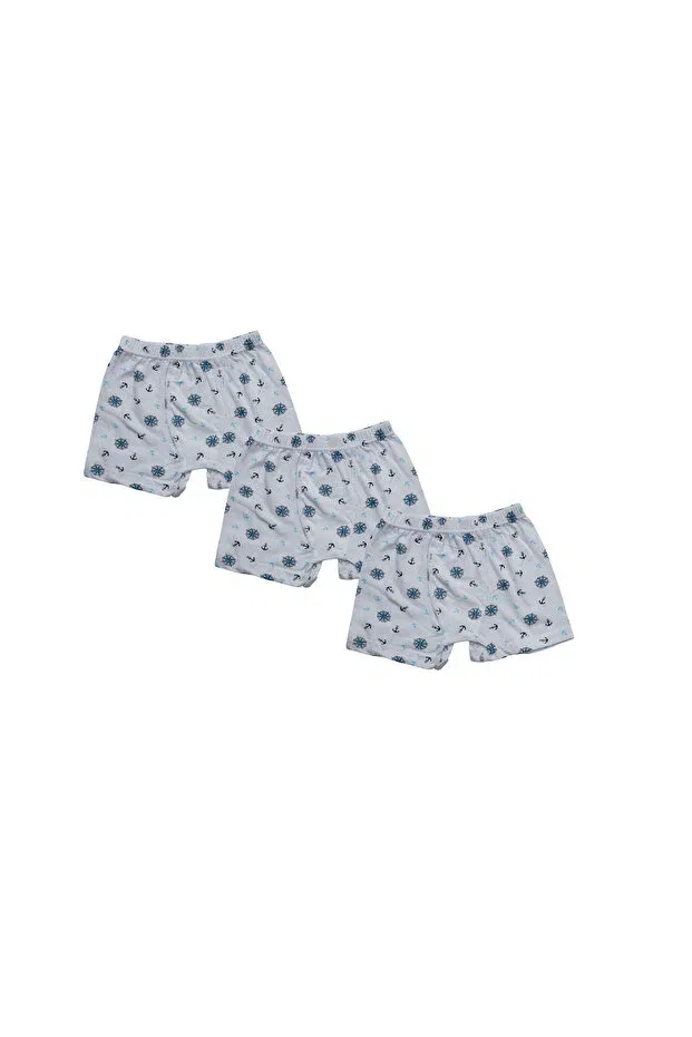 Детские боксеры для мальчиков с принтом комплект 3 шт Anchor patterned Iwings, Gray