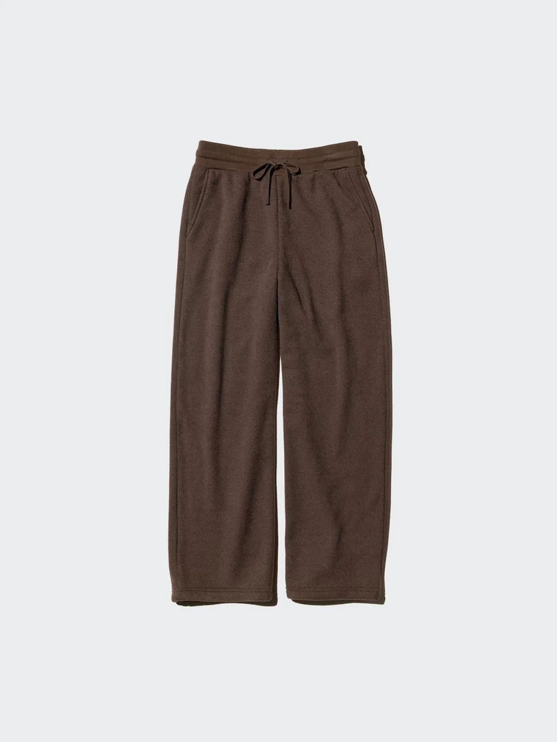 Брюки из флиса комфортные Uniqlo, темно-коричневый