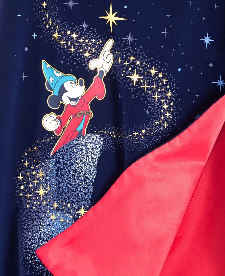 Костюм с накидкой-перевертышем 2 предмета Sorcerer's Apprentice Mickey Disney | Macy's, Dark Navy — фото 3