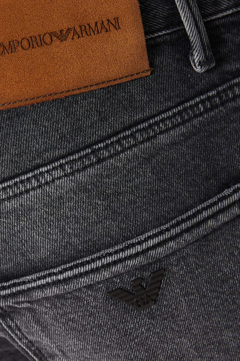 Джинсы слим с эффектом потертости Denim Emporio Armani — фото 4
