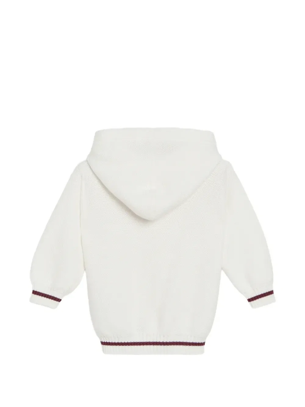 Худи Bernie с декоративной строчкой Brunello Cucinelli Kids, белый — фото 3