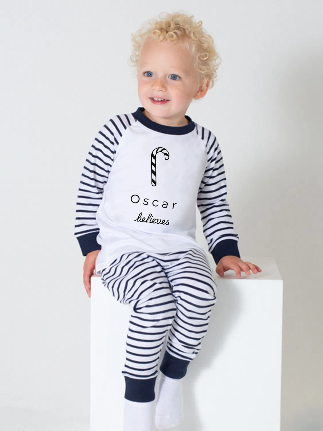 Пижама детская с полоской, Candy Cane Ruff Cubs Kidswear