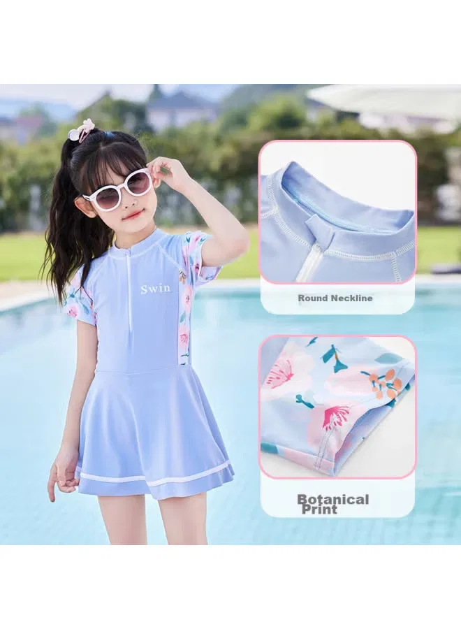 Купальник слитный с быстросохнущей тканью Babyprints, розовый — фото 3