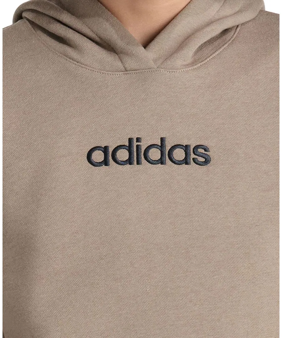 Худи с длинным рукавом Essential Linear adidas, Khaki Six — фото 3