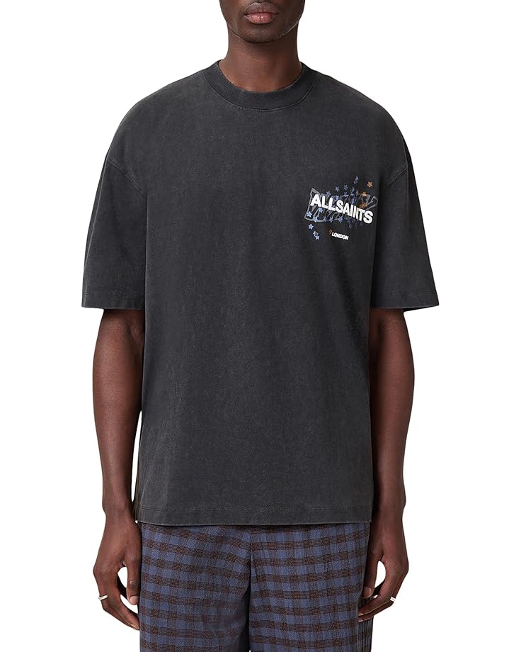 

Футболка AllSaints Wavy Short, цвет Washed Black