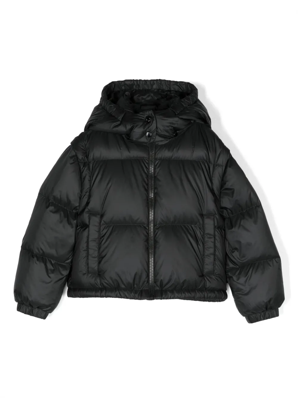

Пуховик на молнии Moncler Enfant, черный
