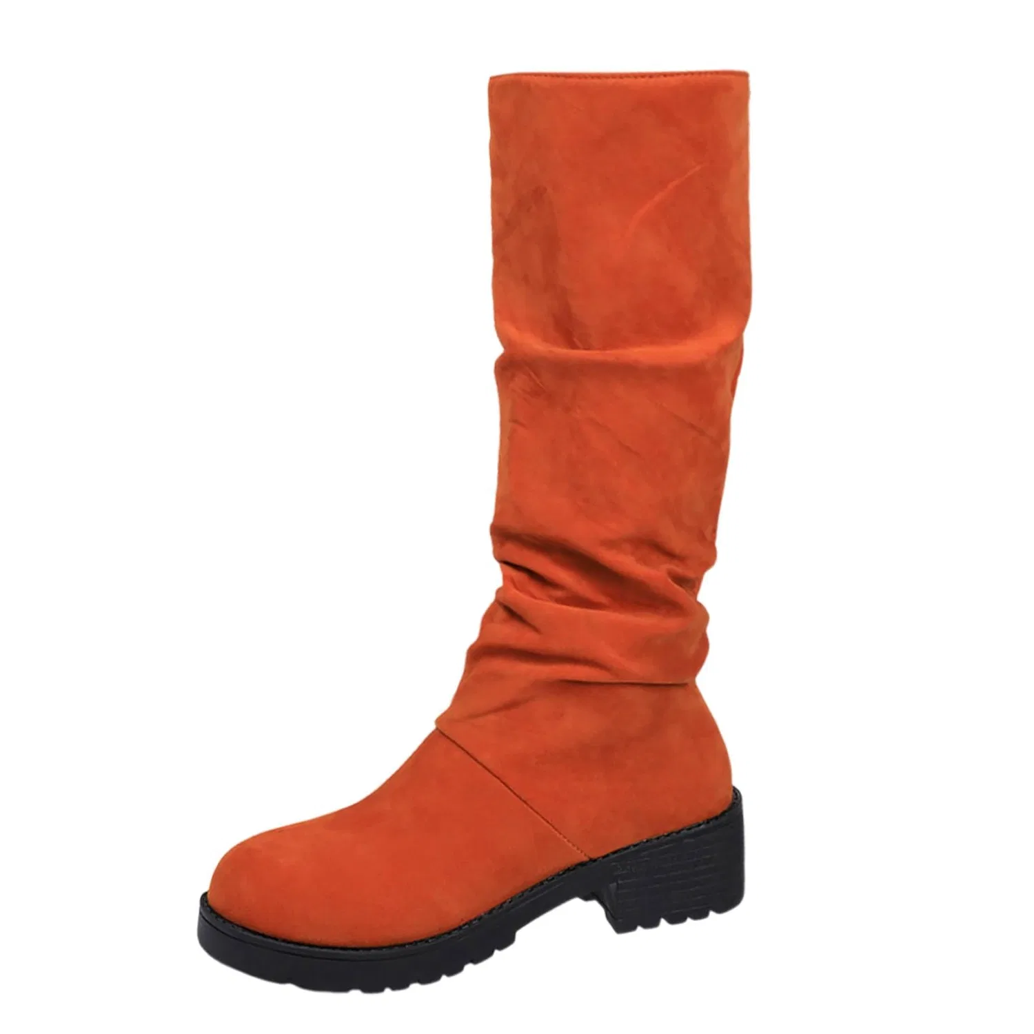 Детские сапоги для девочек на каблуке, Color Orange