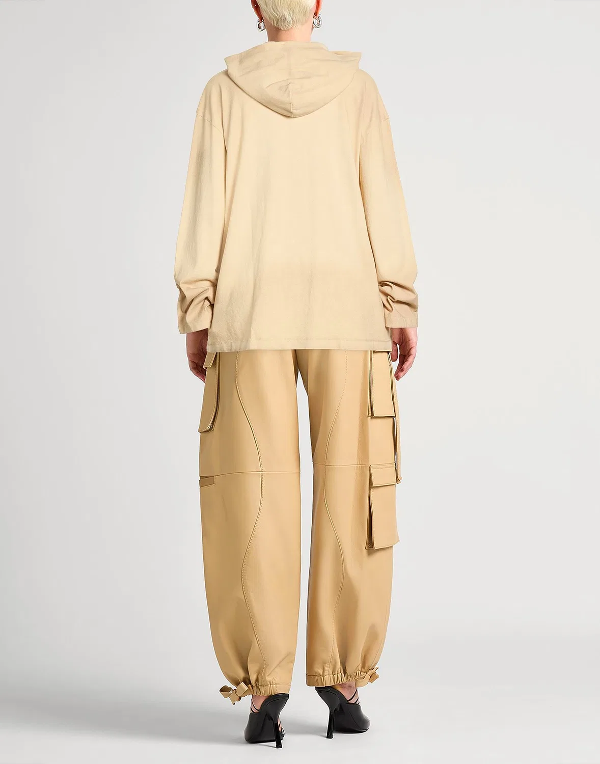 Женский свитшот с принтом Acne Studios, бежевый — фото 3