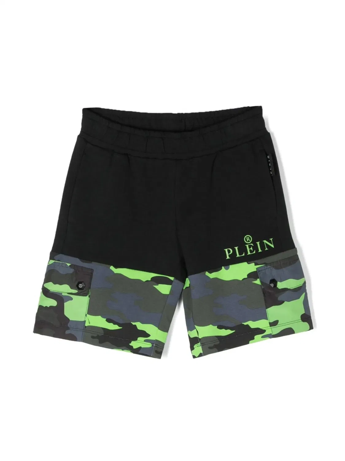 Шорты с камуфляжным принтом Philipp Plein, черный