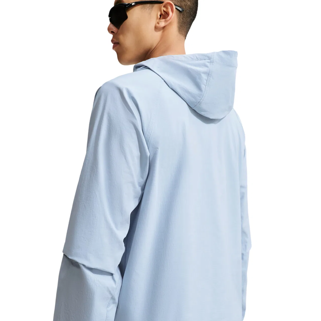 Мужская куртка с капюшоном, ветрозащитная, Nike Tech, Nike, Light Armory Blue/Light Armory Blue/Black — фото 2