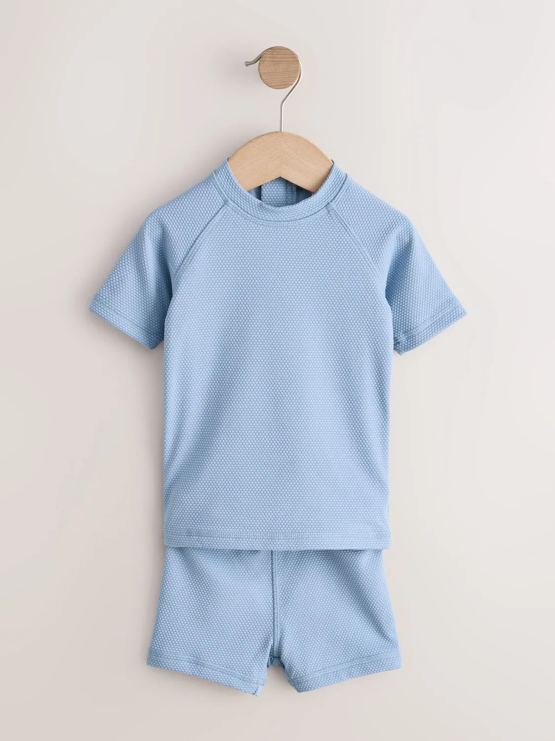 Купальный комплект с текстурой, модель Blue Textured Swim Set Next, синий — фото 4