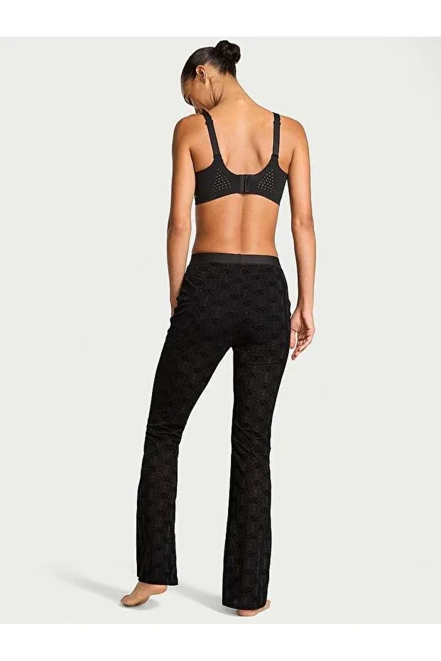 Женские брюки из сетки с геометрическим принтом Victoria'S Secret, Black — фото 2