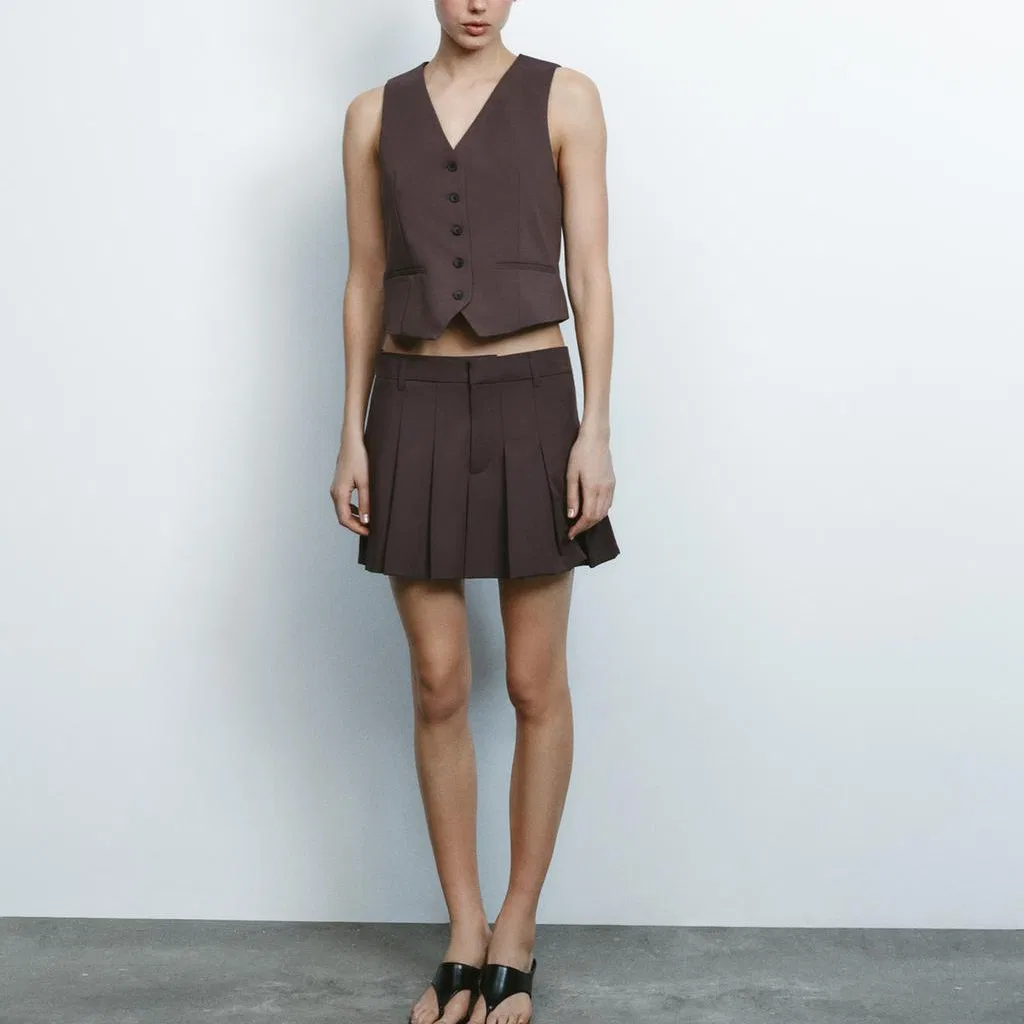 Женские шорты Casual с цветочным принтом, ZARA, Gray Garnet Red — фото 4