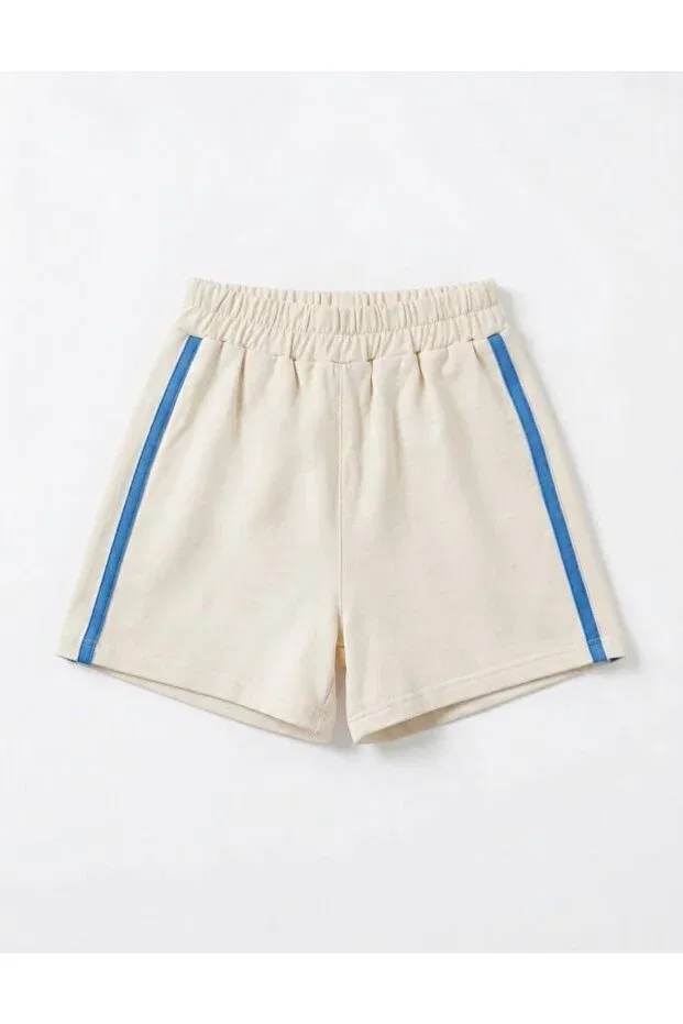 Детские спортивные шорты для девочек хлопковые Basics Mirkidsclub, Beige