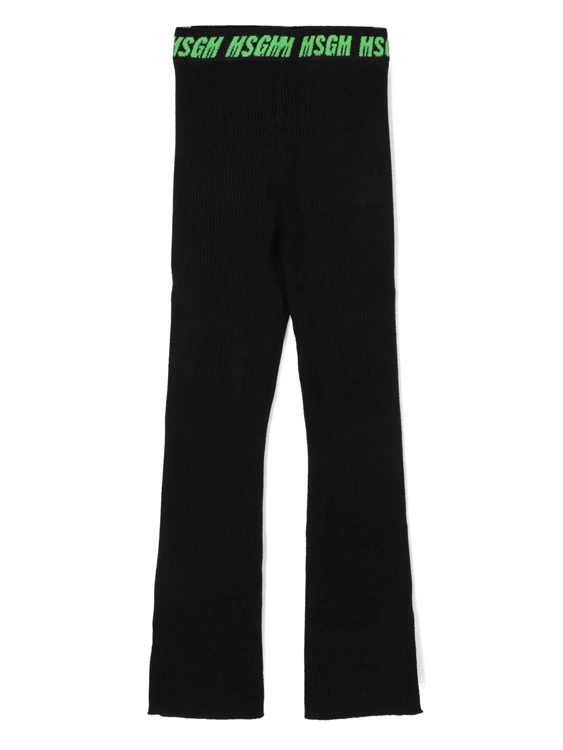 Ребристые брюки с логотипом MSGM, черный