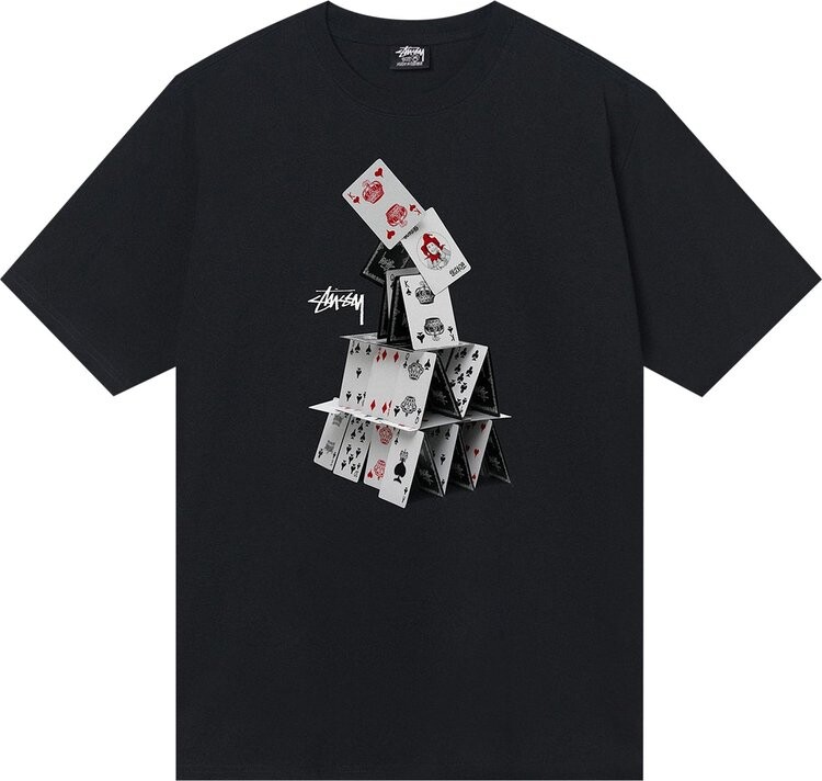 

Футболка Stussy House Of Cards Tee 'Black', черный