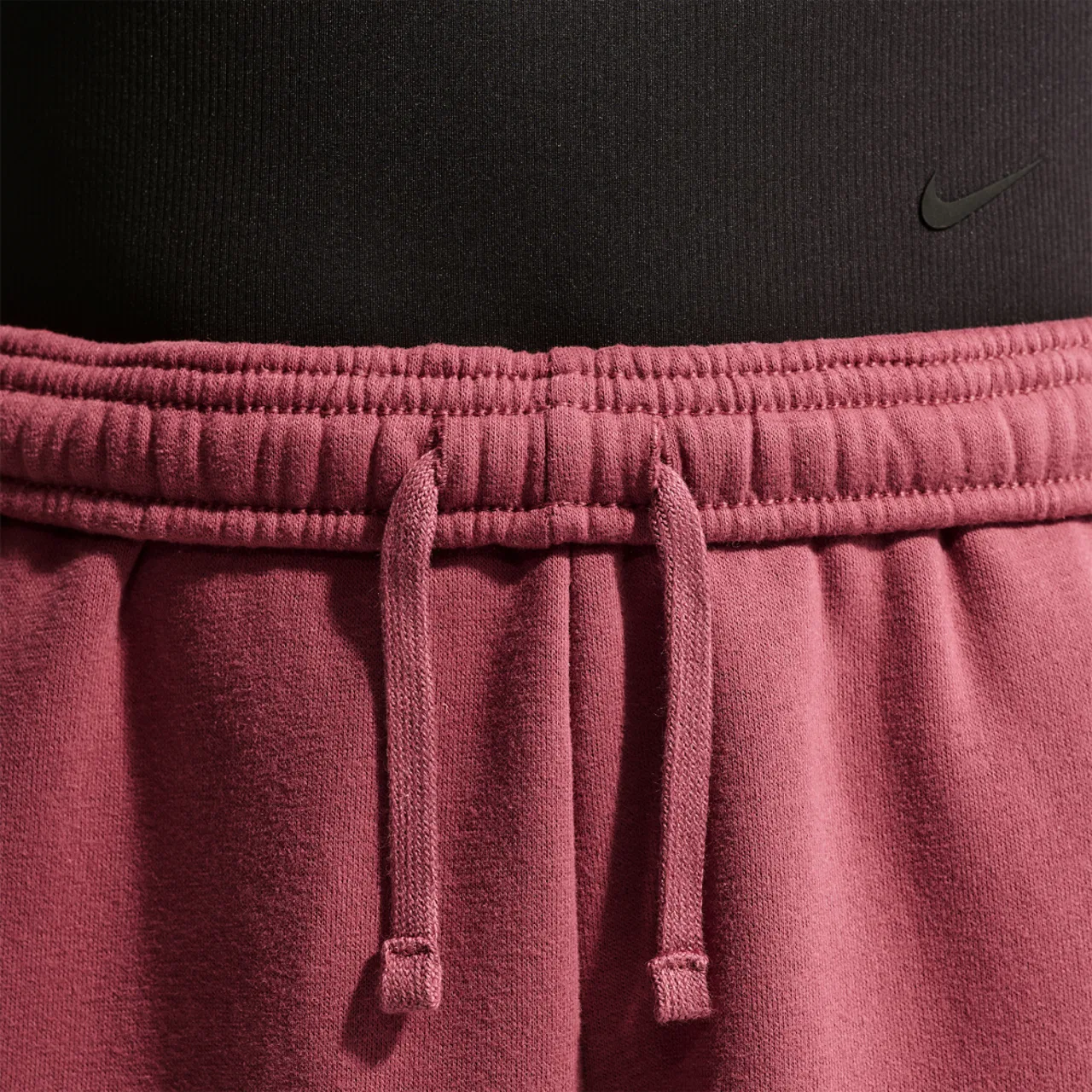 Детские штаны для девочек свободного кроя Nike Studio Fleece, White/Pink Smoke — фото 3