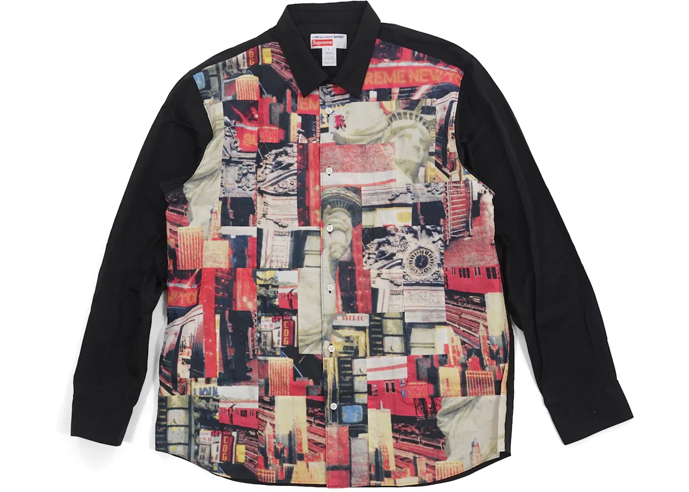 Мужская рубашка с принтом Patchwork Button Up Shirt Supreme, Multicolor