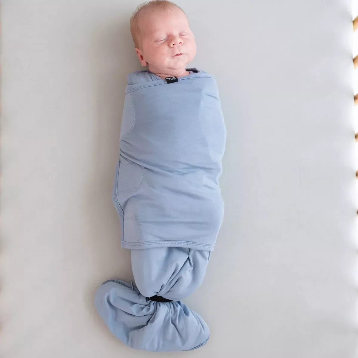 Детский спальный мешок-пеленатор с длинным рукавом Kyte Baby Slate — фото 2
