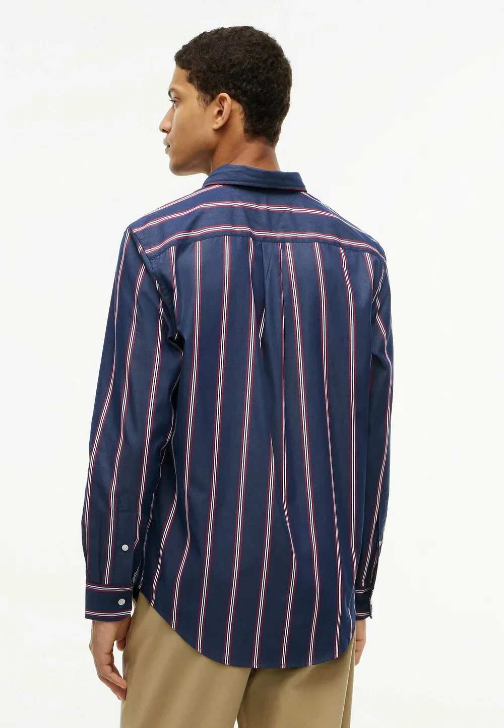 Рубашка из поплина в полоску стандартного кроя - рубашка Tommy Hilfiger, Carbon Navy Multistripe — фото 3