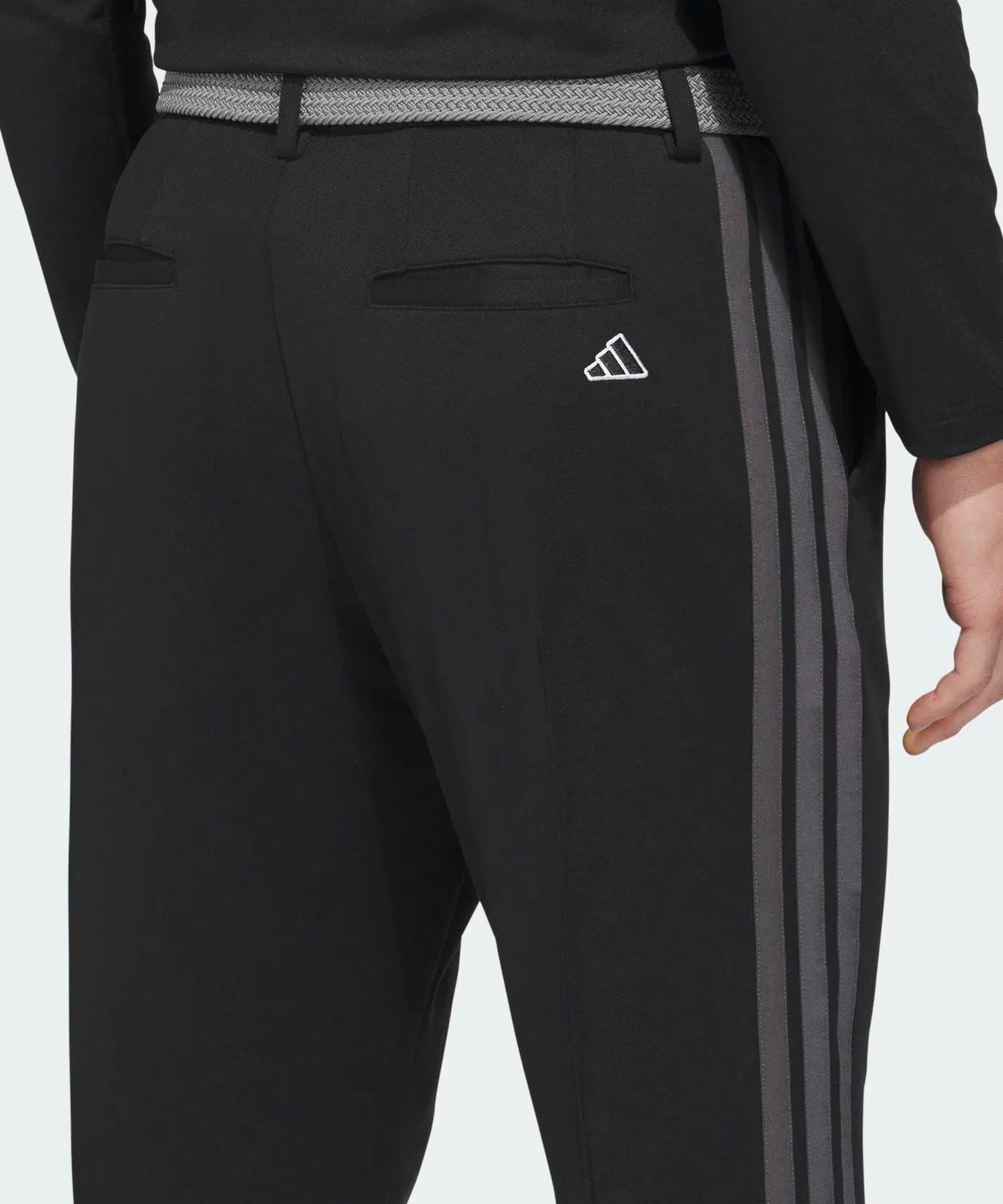 Мужские спортивные брюки с лампасами, 9/8 длины, Adidas, Black — фото 3