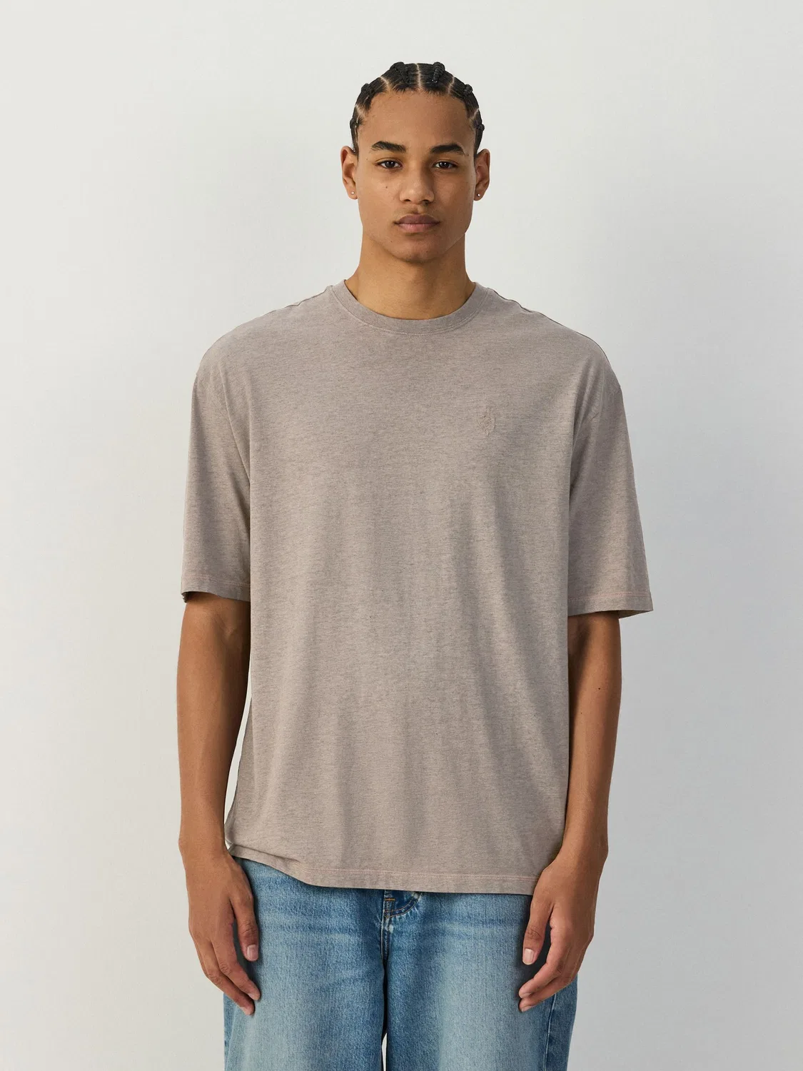 Футболка Relaxed Fit Lightweight Garment Dyed Next, нейтральный марл