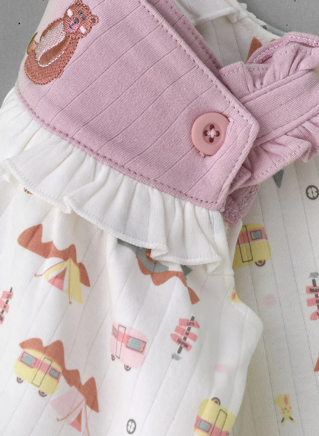 Боди-комбинезон без рукавов с принтом Elegant Kids, розовый — фото 4