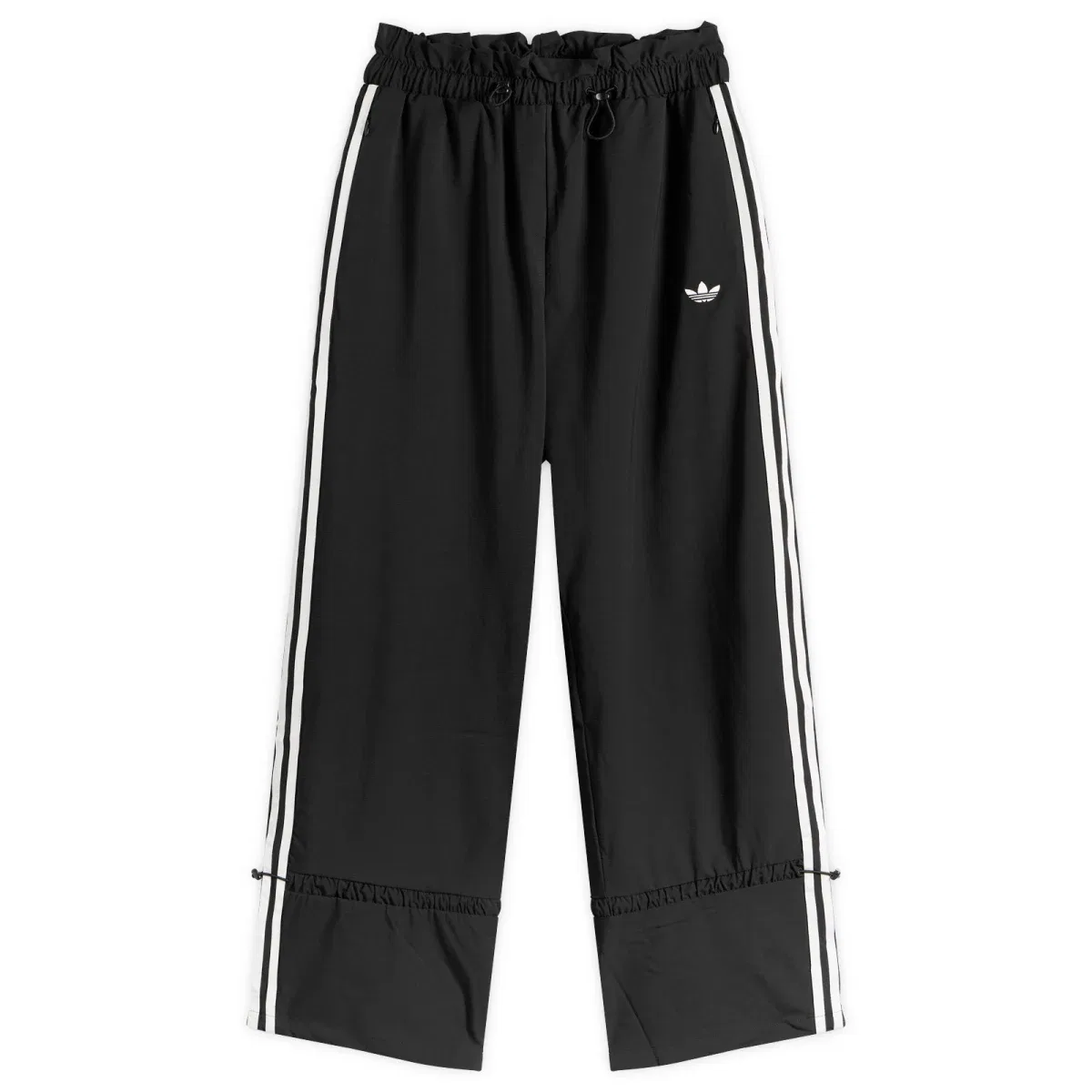 Женские спортивные брюки из плиссированной ткани с регулируемой талией Adidas, Black