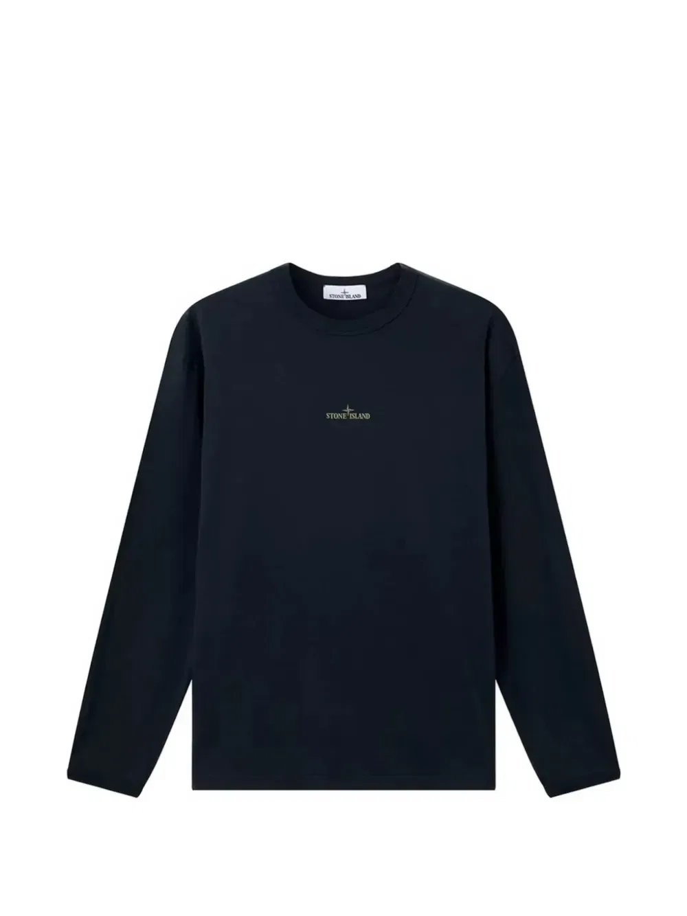 Футболка с длинным рукавом и принтом логотипа Stone Island, синий