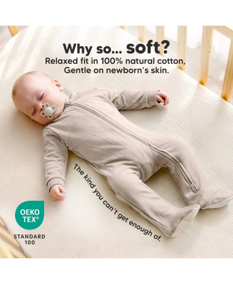 Комплект детских пижам-слипов Soothe Sleep N' Play, 2 шт., хлопок KeaBabies, Sage — фото 3