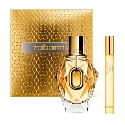 Парфюмерный набор женский Paco Rabanne Lady Million Gold, 90 мл + 20 мл